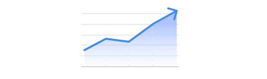 grafico che mostra un aumento