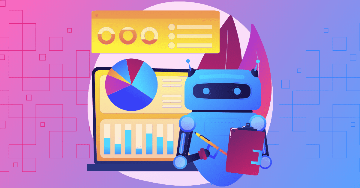 robot in front of best AI crm tools icons