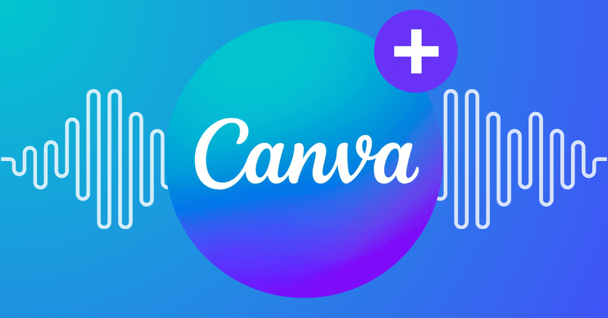 canva logo with voice waves in the background