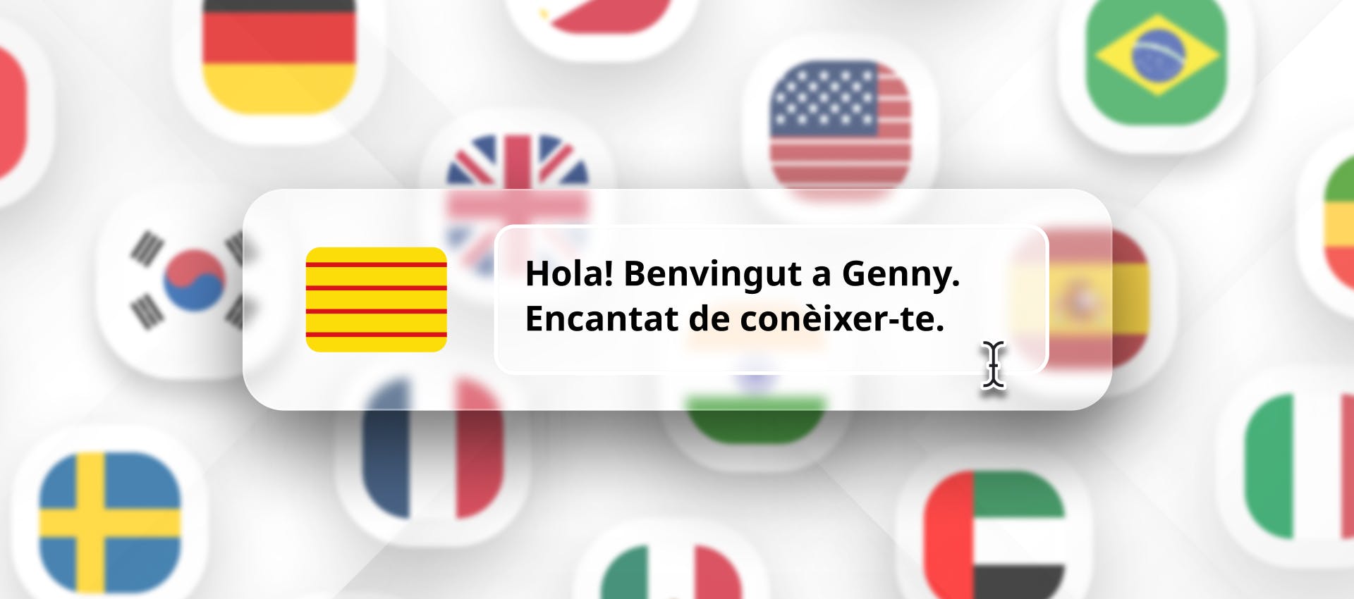 Catalan phrase for Catalan TTS generation with different flags in the background